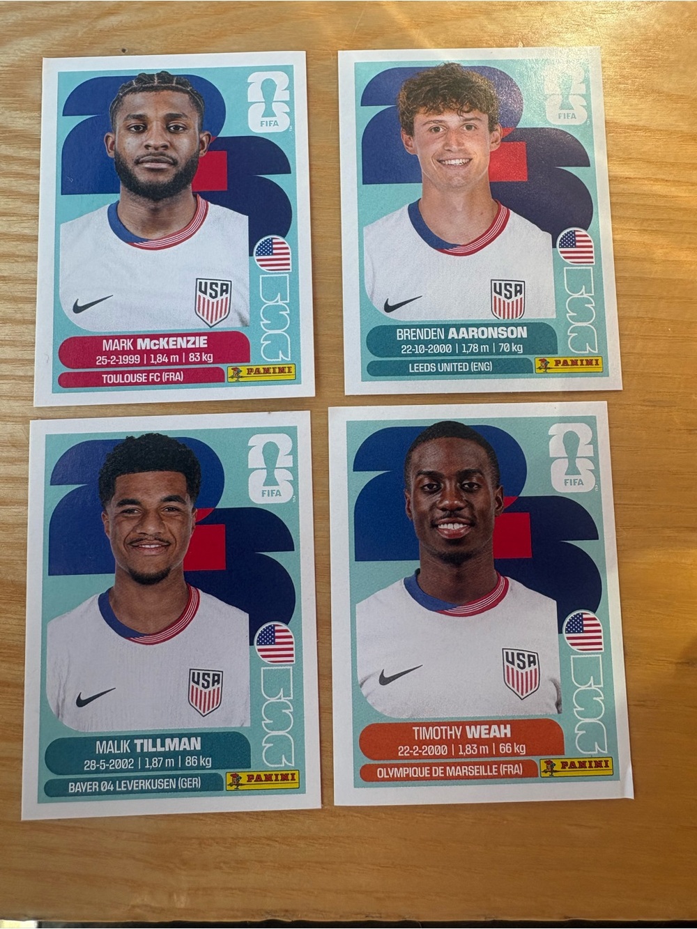 Panini FIFA World Cup 2026 - USA Player Sticker